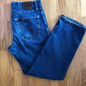 Lee jeans men’s dark blue wash fit like mom jean